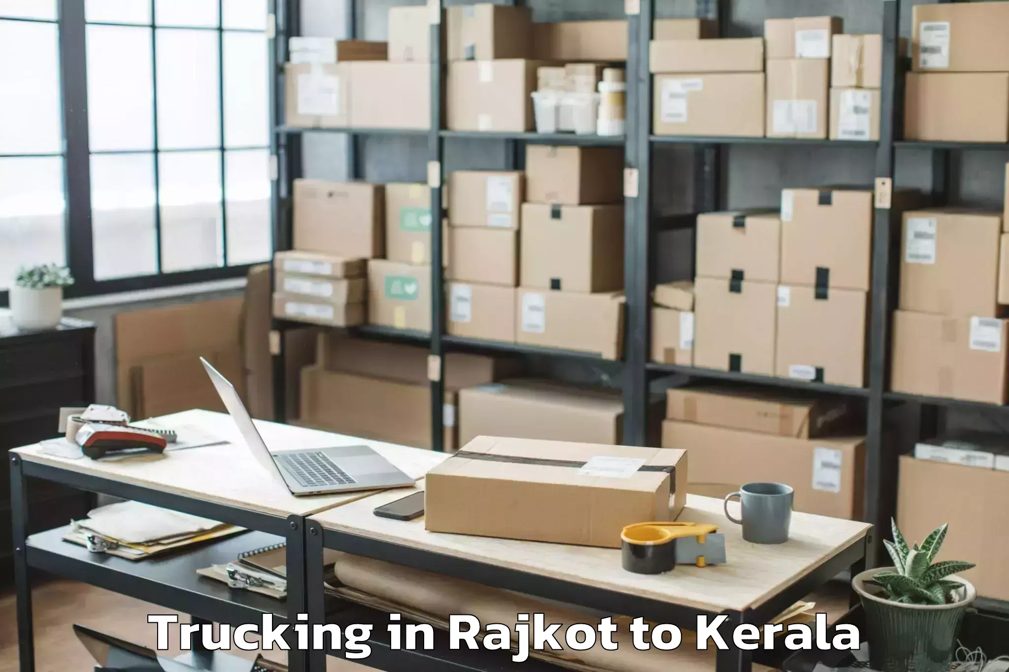 Hassle-Free Rajkot to Central University Of Kerala K Trucking